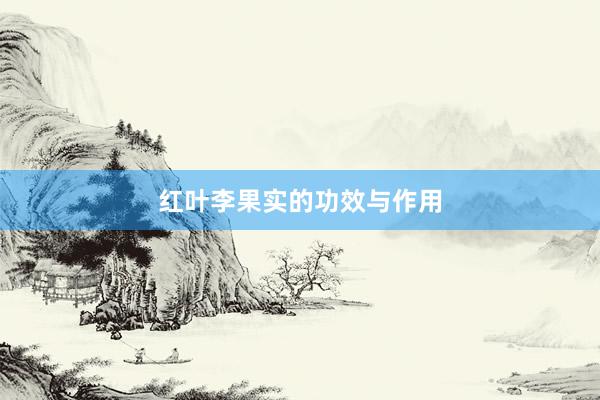 红叶李果实的功效与作用